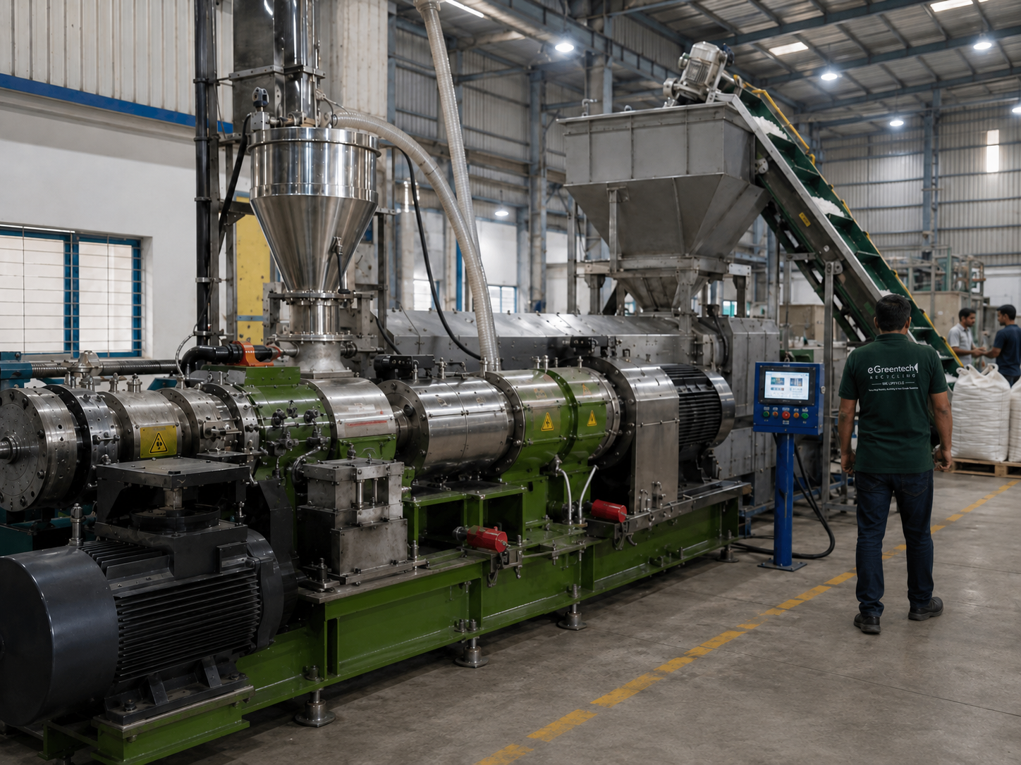 eGreentech recycling facility — extrusion and pelletizing line